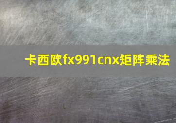 卡西欧fx991cnx矩阵乘法