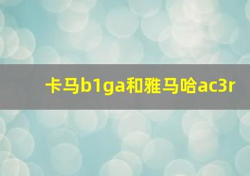 卡马b1ga和雅马哈ac3r