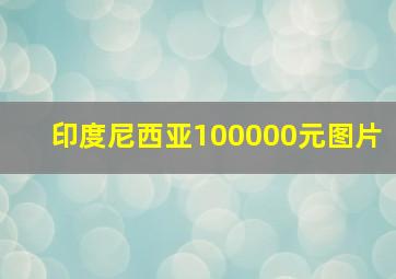 印度尼西亚100000元图片