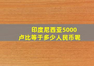 印度尼西亚5000卢比等于多少人民币呢