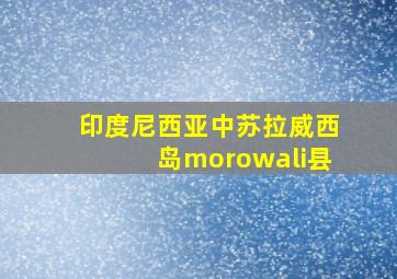 印度尼西亚中苏拉威西岛morowali县