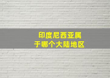 印度尼西亚属于哪个大陆地区