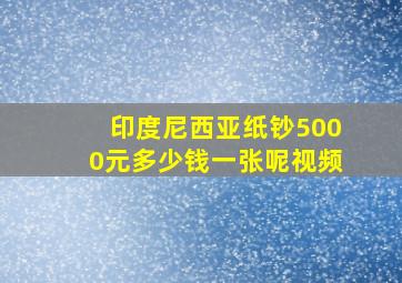 印度尼西亚纸钞5000元多少钱一张呢视频