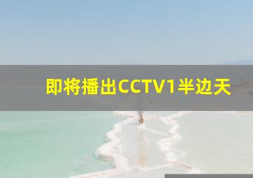 即将播出CCTV1半边天