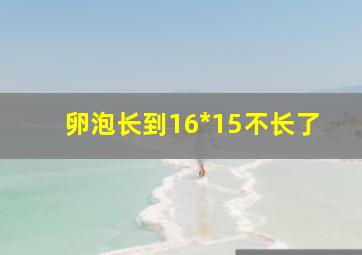 卵泡长到16*15不长了