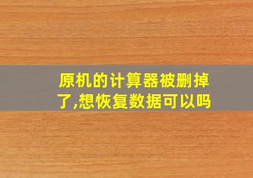 原机的计算器被删掉了,想恢复数据可以吗