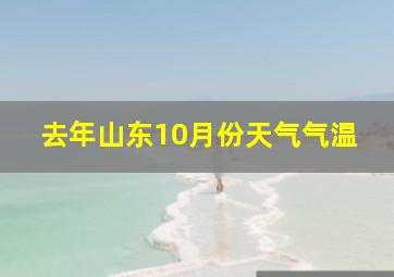 去年山东10月份天气气温