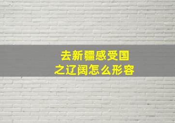 去新疆感受国之辽阔怎么形容