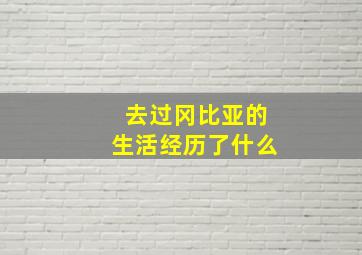 去过冈比亚的生活经历了什么