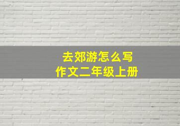 去郊游怎么写作文二年级上册