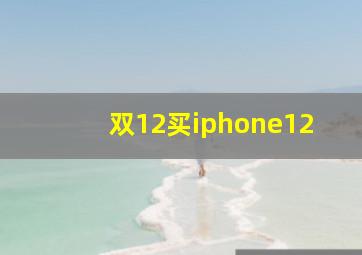 双12买iphone12