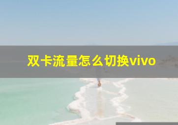 双卡流量怎么切换vivo