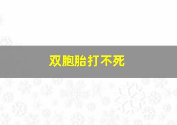 双胞胎打不死