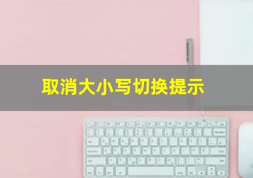 取消大小写切换提示