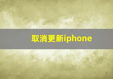 取消更新iphone