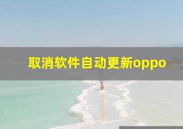 取消软件自动更新oppo