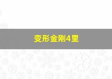 变形金刚4里