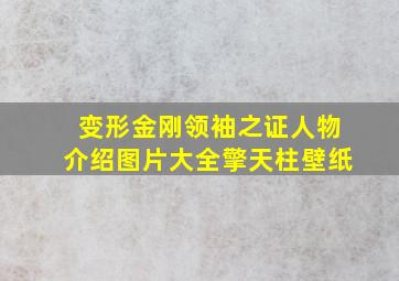 变形金刚领袖之证人物介绍图片大全擎天柱壁纸