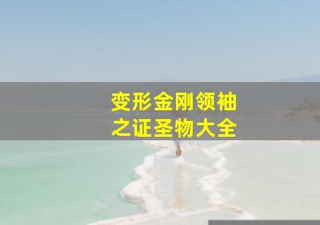 变形金刚领袖之证圣物大全