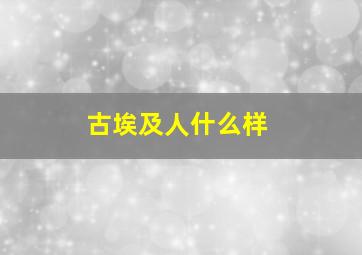 古埃及人什么样