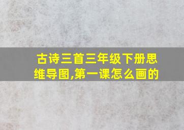 古诗三首三年级下册思维导图,第一课怎么画的