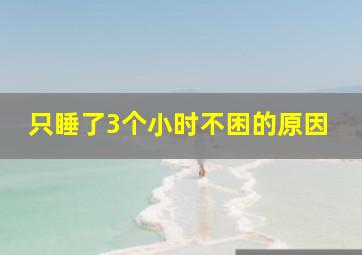 只睡了3个小时不困的原因