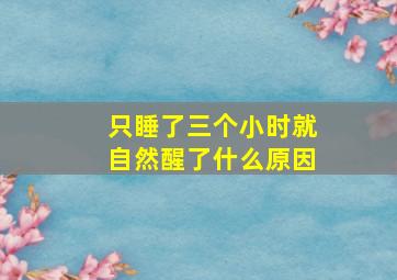 只睡了三个小时就自然醒了什么原因