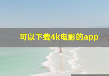 可以下载4k电影的app