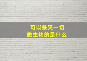 可以杀灭一切微生物的是什么