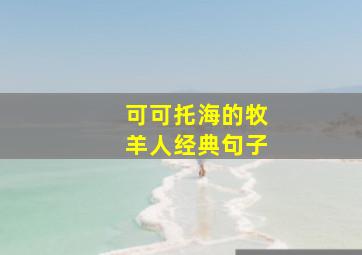 可可托海的牧羊人经典句子