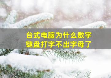 台式电脑为什么数字键盘打字不出字母了