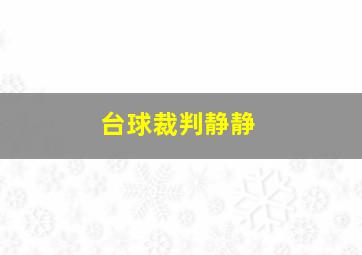 台球裁判静静