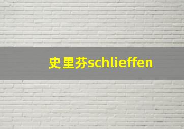 史里芬schlieffen