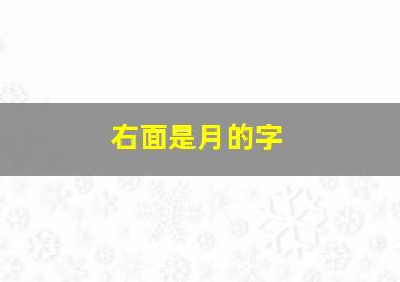 右面是月的字