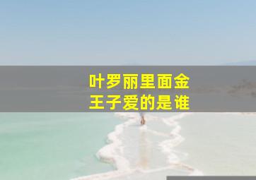 叶罗丽里面金王子爱的是谁