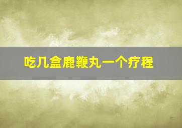 吃几盒鹿鞭丸一个疗程