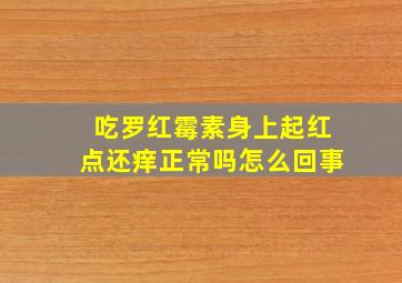 吃罗红霉素身上起红点还痒正常吗怎么回事