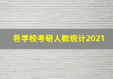 各学校考研人数统计2021