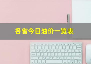 各省今日油价一览表