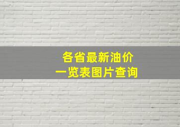 各省最新油价一览表图片查询