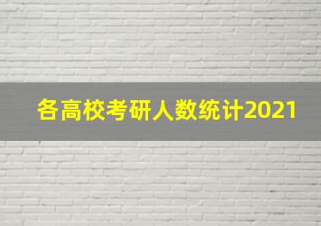 各高校考研人数统计2021