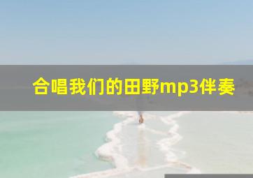 合唱我们的田野mp3伴奏