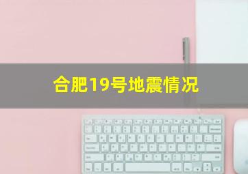 合肥19号地震情况