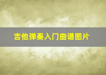 吉他弹奏入门曲谱图片