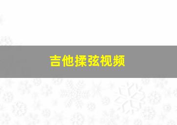 吉他揉弦视频