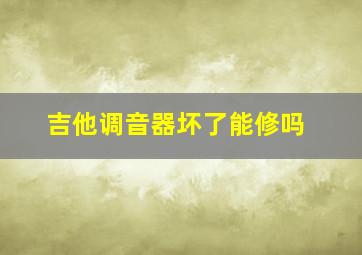 吉他调音器坏了能修吗