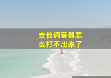 吉他调音器怎么打不出来了