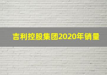 吉利控股集团2020年销量