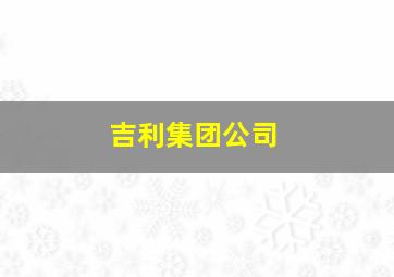 吉利集团公司