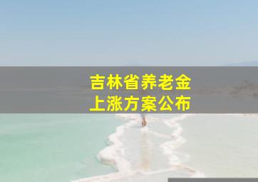 吉林省养老金上涨方案公布